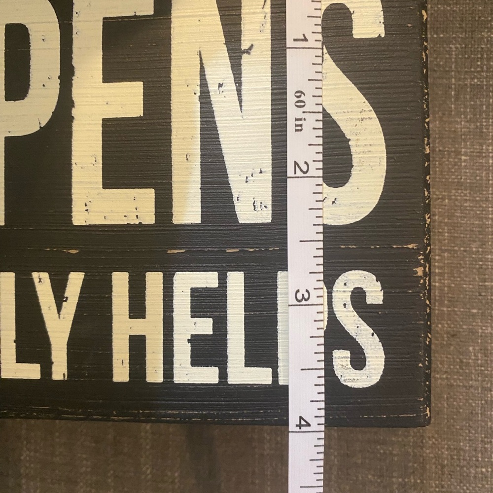 Life Happens But Coffee Really Helps Wooden Wall Sign 10x4 in - Picture 5 of 6